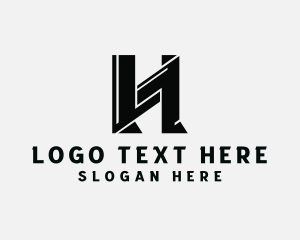 Lettermark - Metalwork Builder Letter H logo design