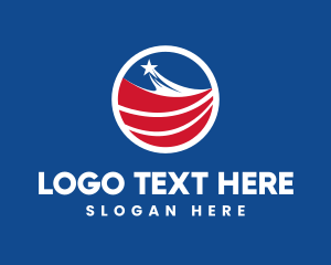 Election - Election Flag Circle logo design