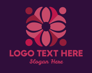 Flower - Red Flower Pattern logo design