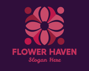 Red Flower Pattern logo design