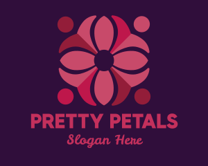 Red Flower Pattern logo design