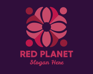 Red Flower Pattern logo design