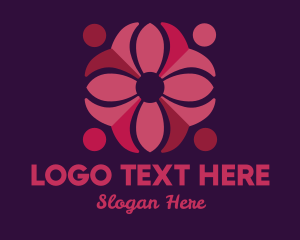 Flower Shop - Red Flower Pattern logo design