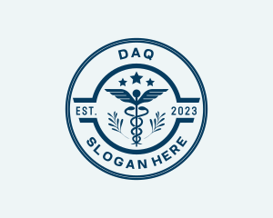 Medical Caduceus Staff Logo