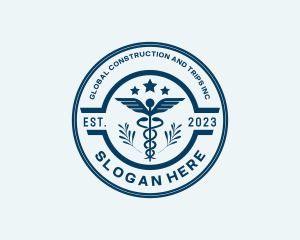 Surgeon - Medical Caduceus Staff logo design