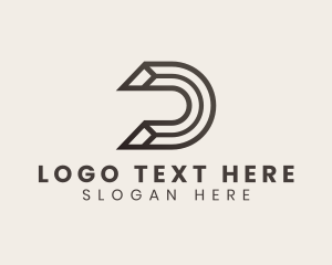 Vlog - Business Professional Company Letter D logo design