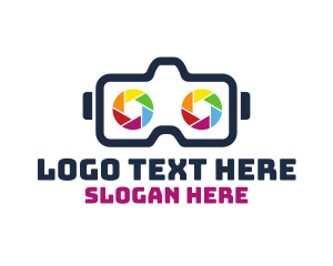 Augmented Reality - Camera Shutter Goggles logo design