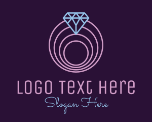 Marriage - Minimalistic Spiral Diamond logo design