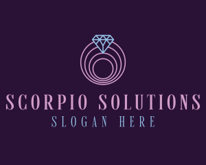 Jewelry Spiral Diamond logo design