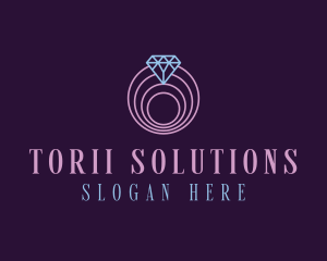 Jewelry Spiral Diamond logo design