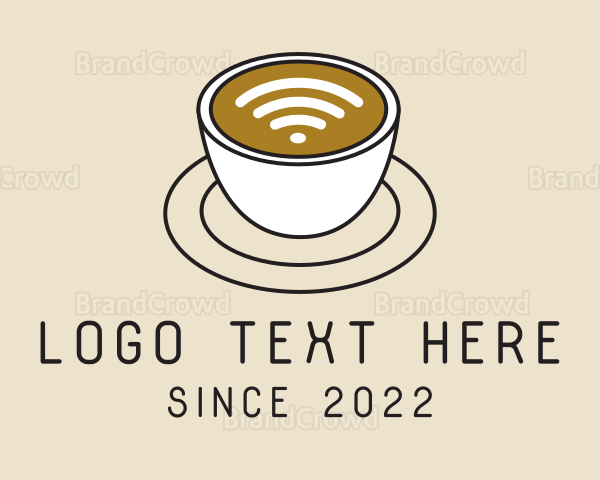 Wifi Internet Cafe Coffee Logo