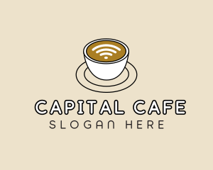 Wifi Internet Cafe Coffee logo design