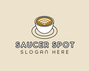 Saucer - Wifi Internet Cafe Coffee logo design