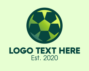 Soccer - Green Soccer Ball logo design