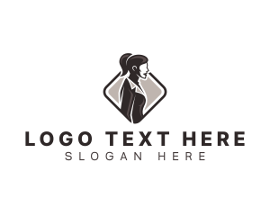 Suit - Professional Woman Employee logo design