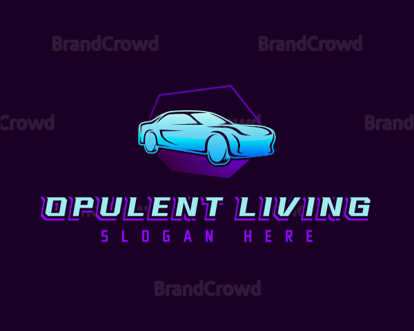 Sedan Car Driving Logo