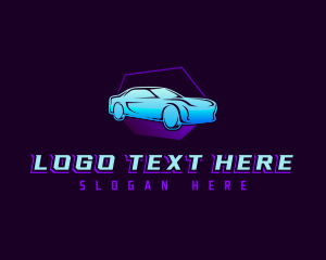 Futuristic - Sedan Car Driving logo design