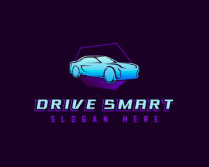 Sedan Car Driving logo design