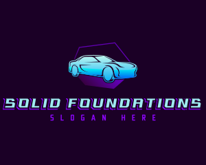 Futuristic - Sedan Car Driving logo design