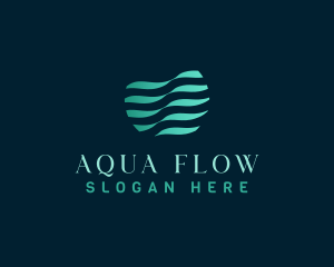 Flow - Wave Water Liquid logo design