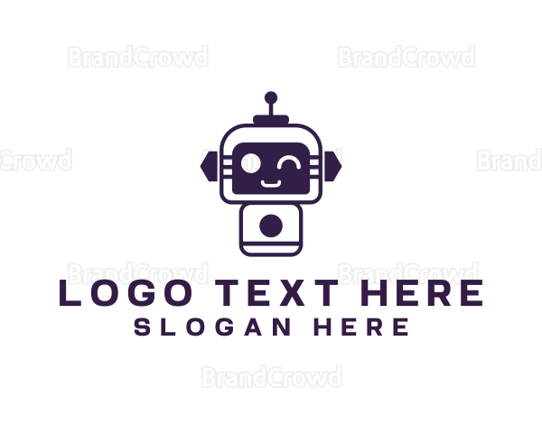 Cute Toy Robot Boy Logo