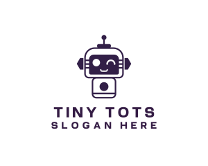 Toddler - Cute Toy Robot Boy logo design