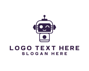 Kindergarten - Cute Toy Robot Boy logo design