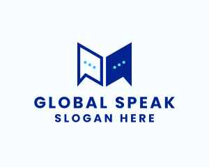 Translation - Chat Bubble Conversation logo design