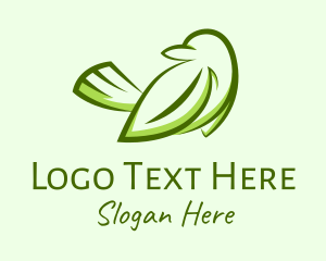 Farm - Green Leaf Dove logo design