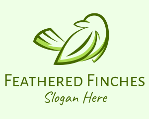 Green Leaf Dove logo design