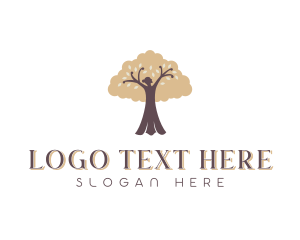 Beauty - Woman Nature Organic Tree logo design