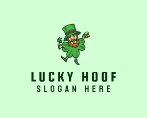 Lucky Leprechaun Shamrock logo design