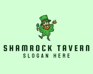 Lucky Leprechaun Shamrock logo design