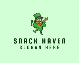 Lucky Leprechaun Shamrock logo design