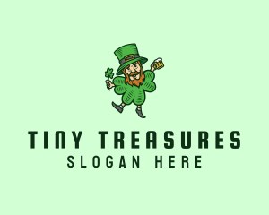 Dwarf - Lucky Leprechaun Shamrock logo design