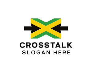 Jamaican Flag Letter X Logo