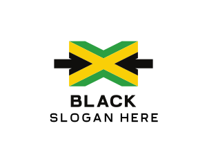 Travel - Jamaican Flag Letter X logo design