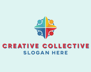 Colorful Community People Charity  logo design