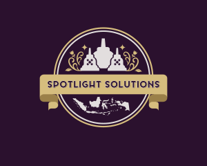 Borobudur Indonesia Landmark logo design