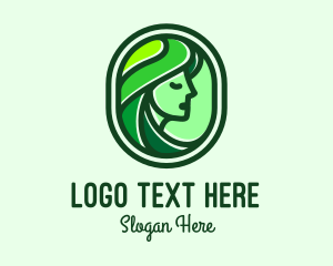 Character - Eco Beauty Girl logo design