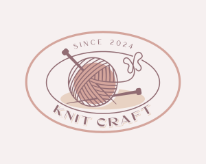 Butterfly Crochet Knitting  logo design