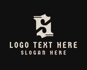 Motorcycle - Gothic Studio Letter S logo design