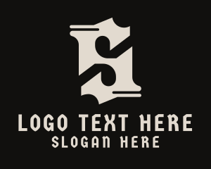 Skate - Skate Shop Letter S logo design