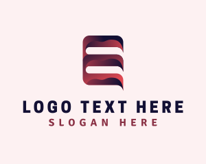 Talk - Digital Tech Letter E logo design