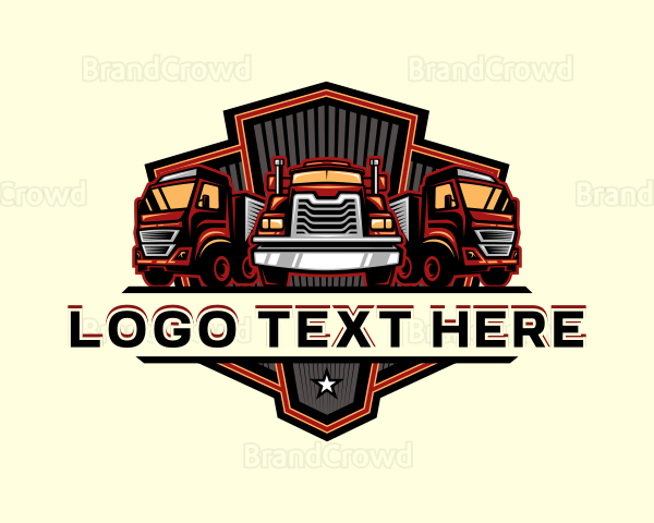 Trailer Truck Cargo Logo