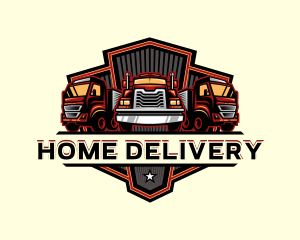 Trailer Truck Cargo logo design