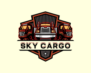 Trailer Truck Cargo logo design