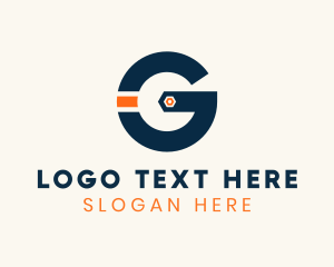 Negative Space - Spanner Letter G logo design