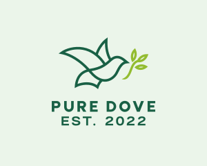 Nature Dove Plant logo design