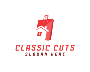 Home Shopping Bag logo design